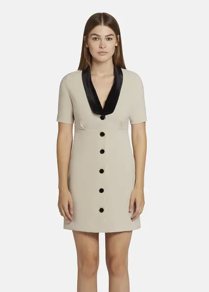 Nicowa Mini dress with lapel collar - AWINALA in CREAMarticle number NC9A22903012E-072 Limitierter Zeitrabatt
