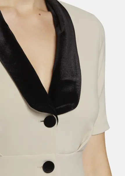 Nicowa Mini dress with lapel collar - AWINALA in CREAMarticle number NC9A22903012E-072 Limitierter Zeitrabatt