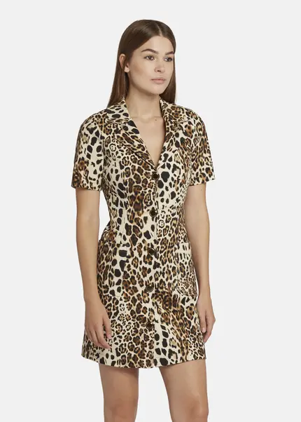 Nicowa Leo blazer dress with pockets RILONA in BLACK LEOarticle number NC9A22402017E-151 Günstig kaufen