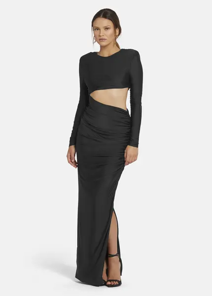 Nicowa Cut Out Evening Dress - OCAWI in BLACKarticle number NC9A24011019E-002 Online Shopping