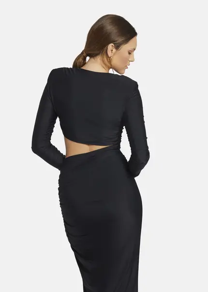 Nicowa Cut Out Evening Dress - OCAWI in BLACKarticle number NC9A24011019E-002 Online Shopping