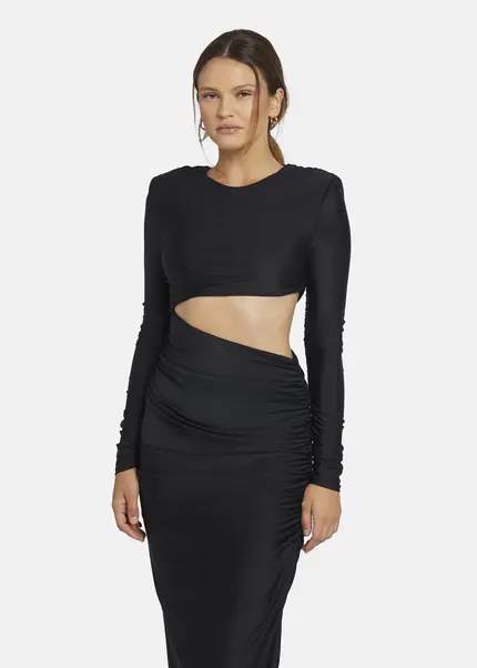 Nicowa Cut Out Evening Dress - OCAWI in BLACKarticle number NC9A24011019E-002 Online Shopping