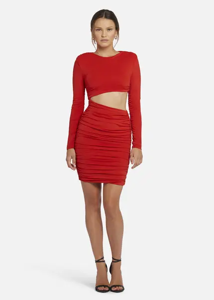 Nicowa Draped Mini Dress - OCAWI MINI in REDarticle number NC9A24012014E-014 Preisnachlass