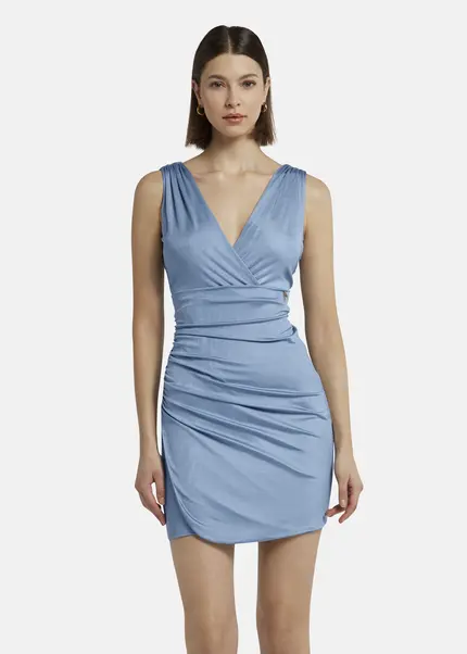 Nicowa Mini dress in glossy jersey - MICARO in Bluearticle number NC9A1400625E-025 Black Friday