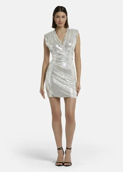 Nicowa Mini dress with shoulder pads - NOCIWA in Silverarticle number NC9A1400948E-088 Osterangebot