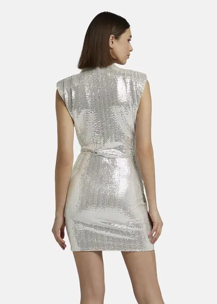 Nicowa Mini dress with shoulder pads - NOCIWA in Silverarticle number NC9A1400948E-088 Osterangebot