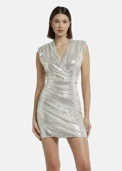 Nicowa Mini dress with shoulder pads - NOCIWA in Silverarticle number NC9A1400948E-088 Osterangebot
