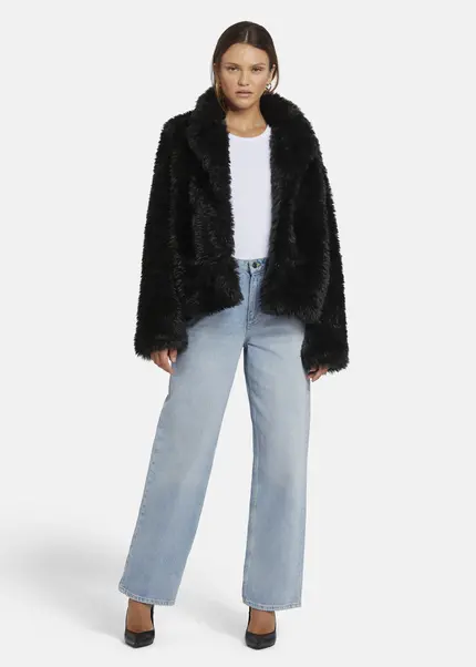 Nicowa Eco-shearling jacket - FANIWO in BLACKarticle number NC9A22906019E-002 Heißer Verkauf