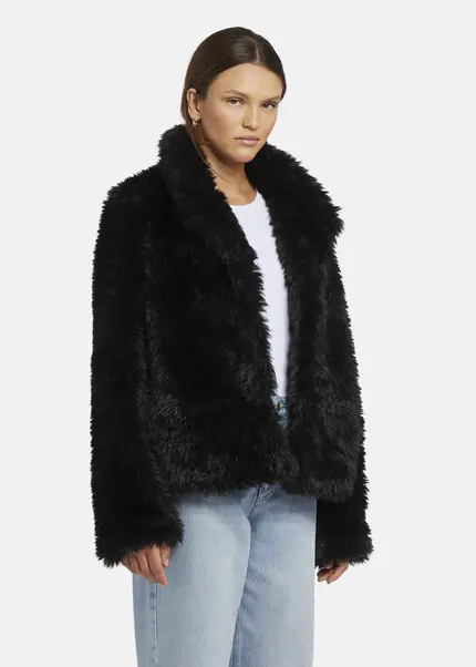 Nicowa Eco-shearling jacket - FANIWO in BLACKarticle number NC9A22906019E-002 Heißer Verkauf
