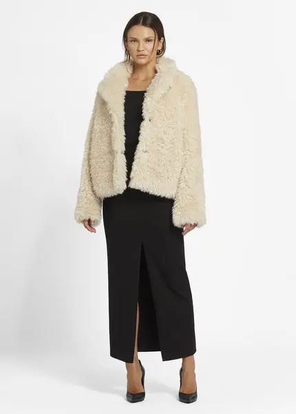 Nicowa Eco-shearling jacket - FANIWO in CREAMarticle number NC9A22906012E-072 Top Angebot