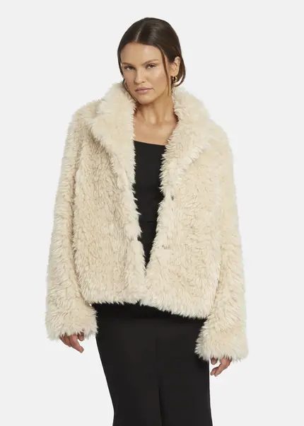 Nicowa Eco-shearling jacket - FANIWO in CREAMarticle number NC9A22906012E-072 Top Angebot