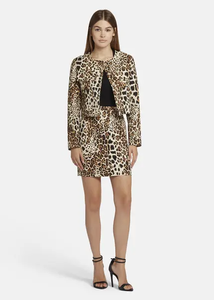 Nicowa Boxy Leo jacket - NICEO in BLACK LEOarticle number NC9A22803017E-151 Neuheiten