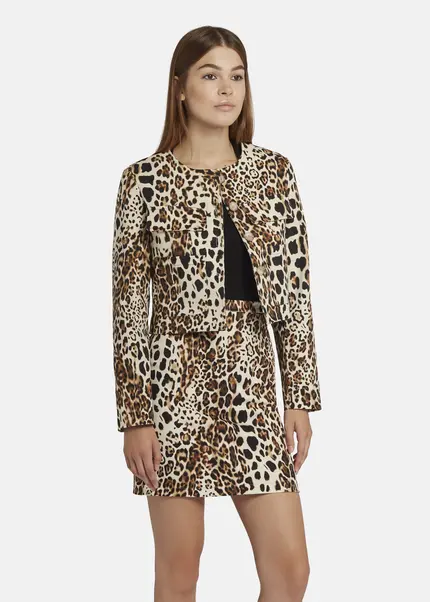 Nicowa Boxy Leo jacket - NICEO in BLACK LEOarticle number NC9A22803017E-151 Neuheiten