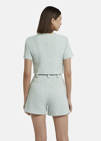Nicowa Cropped Bouclé blazer - BIANCIWO in LIGHT BLUEarticle number NC9A12605025E-025 Räumungsverkauf