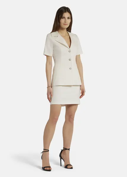 Nicowa Short sleeved blazer - RILAWA in WHITEarticle number NC9A12401011E-004 Kauf eins, bekomm eins gratis