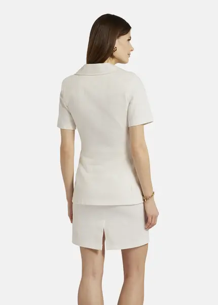 Nicowa Short sleeved blazer - RILAWA in WHITEarticle number NC9A12401011E-004 Kauf eins, bekomm eins gratis