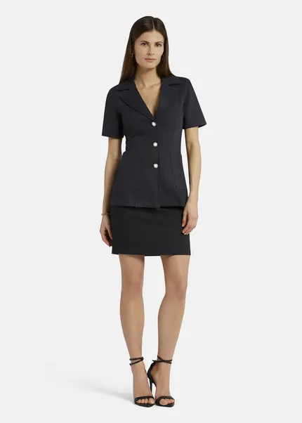 Nicowa Short sleeved blazer - RILAWA in BLACKarticle number NC9A12401019E-002 Tägliche Deals