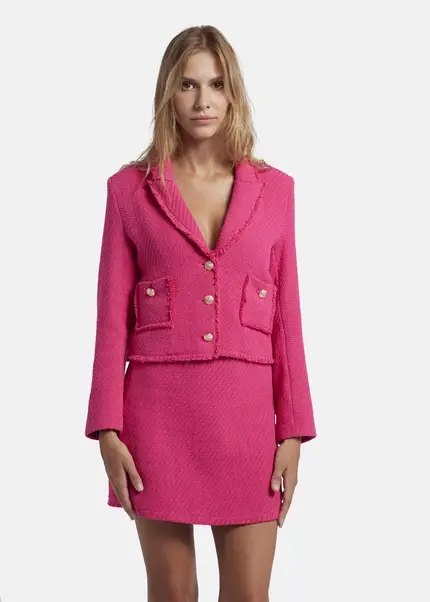 Nicowa Cropped blazer in bouclé - BAGIWO in PINKarticle number NC7A32001044E-139 VIP-Rabatte