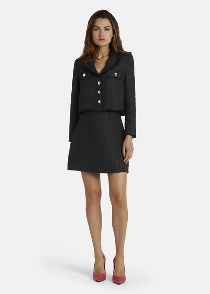 Nicowa Cropped blazer in bouclé - BAGIWO in BLACKarticle number NC7A32002019E-002 Tiefpreis