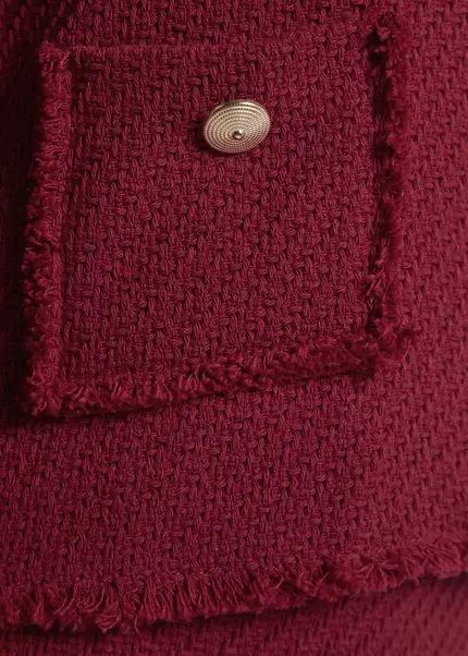 Nicowa Cropped blazer made of bouclé BAGIWO in dark berryarticle number NC8A22505034E-011 Super Sparpreis