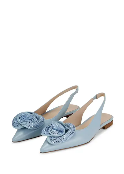 Nicowa Flower-adorned slingback ballerinas FLORWIA in LIGHT BLUEarticle number NC9A12703025E-025 Bis zu 60% Rabatt