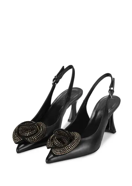 Nicowa Flower-adorned slingback pumps FLONAWIA in BLACKarticle number NC9A12702019E-002 Bis zu 65% Rabatt
