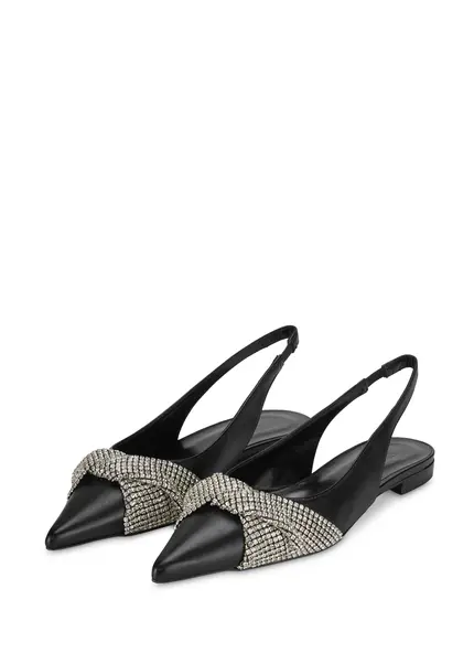 Nicowa Slingback ballerinas with crystal appliqué CRISOLI in BLACKarticle number NC9A12704019E-002 Sonderangebot der Fabrik