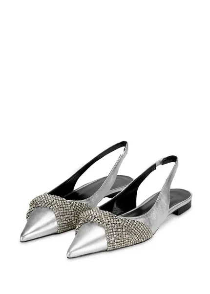 Nicowa Slingback ballerinas with crystal appliqué CRISOLI in SILVERarticle number NC9A12704031E-088 Vierteljährliche Förderung