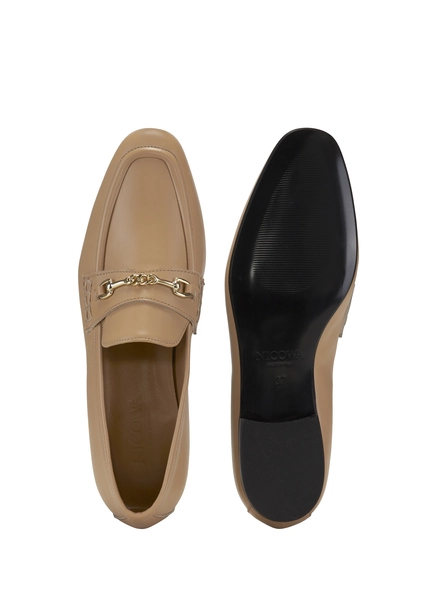 Nicowa Classic loafer with metal application MOCASO in BEIGEarticle number NC8A21503010E-138 Clearance-Verkauf