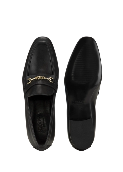 Nicowa Classic loafer with metal application MOCASO in BLACKarticle number NC8A21503019E-002 Fabrikladen