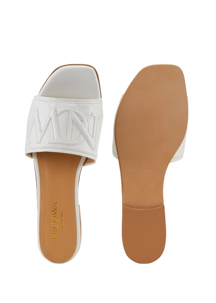 Nicowa Monogram slide sandals - LAUREWI NCW in Creamarticle number NC8A18003012E-072 Online