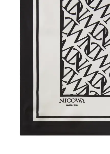 Nicowa NCW silk scarf AURONA in BLACKarticle number NC7A29001019E-002 Fabrikpreis