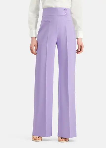 Nicowa Subtle Marlene trousers with a high waist - COREANA in LILAarticle number NC6A12009064E-145 Preisnachlass