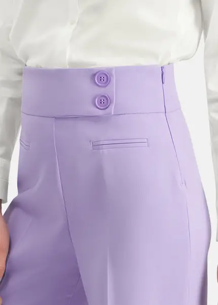Nicowa Subtle Marlene trousers with a high waist - COREANA in LILAarticle number NC6A12009064E-145 Preisnachlass