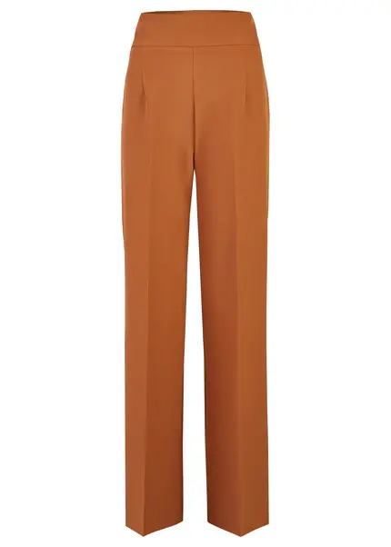 Nicowa Elegant COREANA high-waisted trousers with wide leg in CARAMELarticle number NC3A02016037E-135 Black Friday