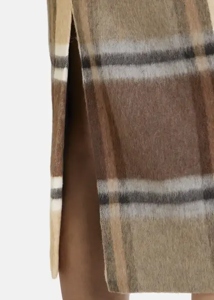 Nicowa Checked midi skirt LANOWA with wool in BROWNarticle number NC7A24004017E-151 Valentinstagsangebot