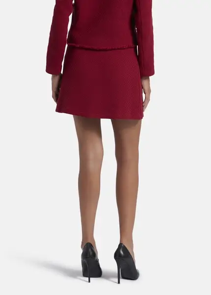 Nicowa Simple mini skirt made of bouclé LANITO in dark berryarticle number NC8A22502034E-011 Jubiläumsangebot