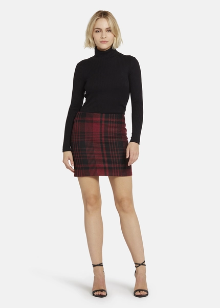 Nicowa Checked mini skirt with wool - LANINO in REDarticle number NC8A22016014E-047 Neueste Mode