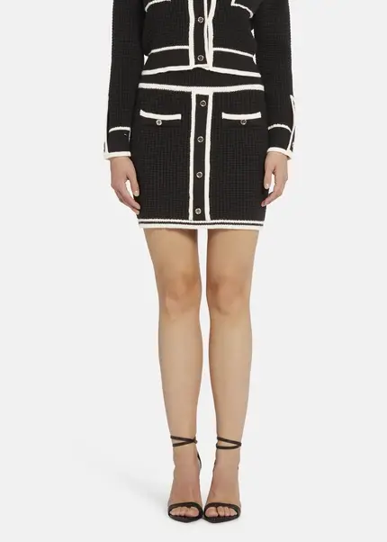 Nicowa Mini knit skirt - ANELIWO in BLACKarticle number NC8A22103019E-002 Online Outlet