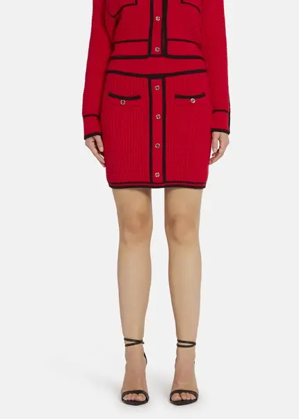 Nicowa Mini knit skirt - ANELIWO in REDarticle number NC8A22103014E-014 Zeitlich begrenztes Angebot