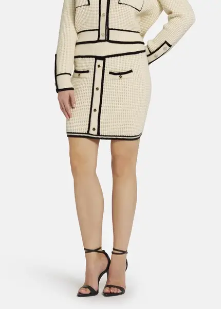 Nicowa Mini knit skirt - ANELIWO in CREAMarticle number NC8A22103012E-072 Exklusive Angebote