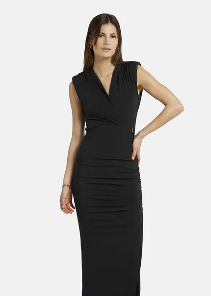 Nicowa Draped maxi dress in jersey - MICATE in BLACKarticle number NC9A1401519E-002 Neuheiten