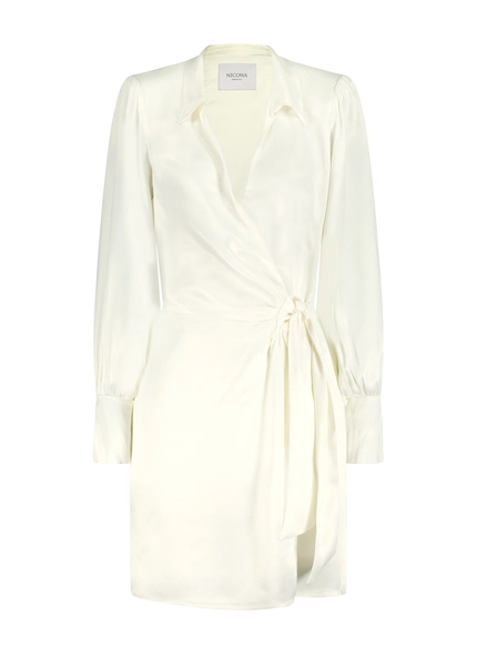Nicowa Wrap dress with shoulder pads - TIFOWA in WHITEarticle number NC8A12014011E-004 Saisonale Angebote