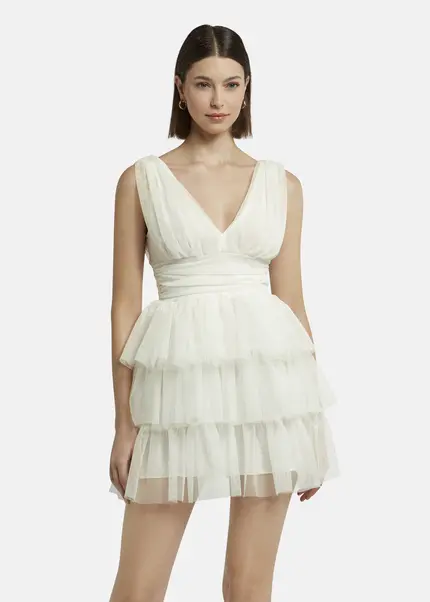 Nicowa Tulle mini dress - STELLOWA in whitearticle number NC9A1400411E-004 Sonderangebote