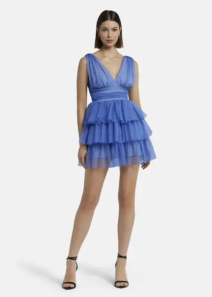 Nicowa Tulle mini dress - STELLOWA in bluearticle number NC9A1400325E-025 Riesige Ersparnisse