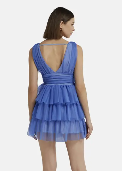 Nicowa Tulle mini dress - STELLOWA in bluearticle number NC9A1400325E-025 Riesige Ersparnisse