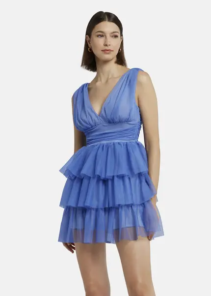 Nicowa Tulle mini dress - STELLOWA in bluearticle number NC9A1400325E-025 Riesige Ersparnisse