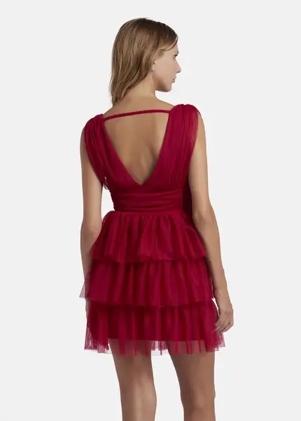 Nicowa Mini tulle dress - STELLOWA in dark berryarticle number NC8A22001014E-011 VIP-Rabatte
