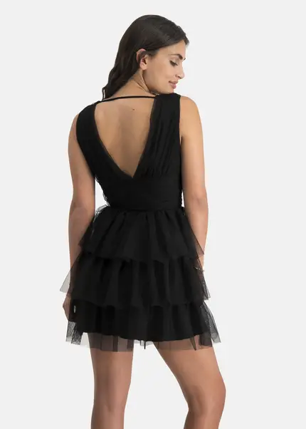 Nicowa Tulle mini dress - STELLOWA in BLACKarticle number NC7A12028019E-002 Wochenangebot