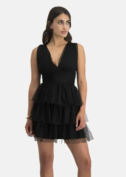 Nicowa Tulle mini dress - STELLOWA in BLACKarticle number NC7A12028019E-002 Wochenangebot